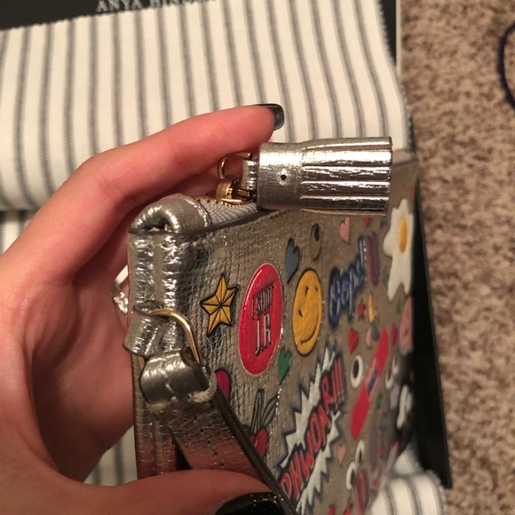Anya Hindmarch all over stickers silver clutch - Picture 2 of 8